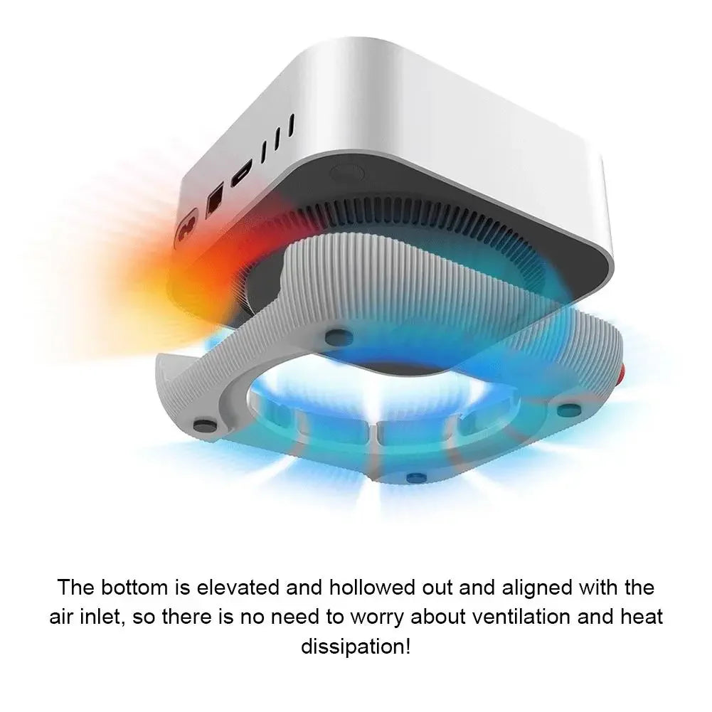 Cute Duck Cooling Stand with Power Button for Mac Mini M4 – 3D Printed