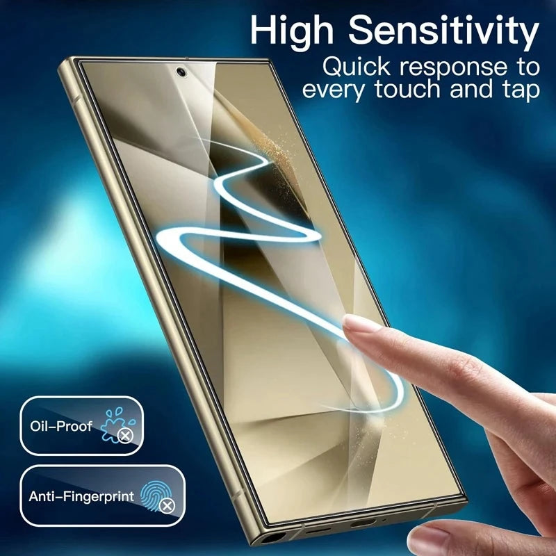 4-Pack Full Cover Tempered Glass for Samsung Galaxy S24/S25 Ultra/Plus