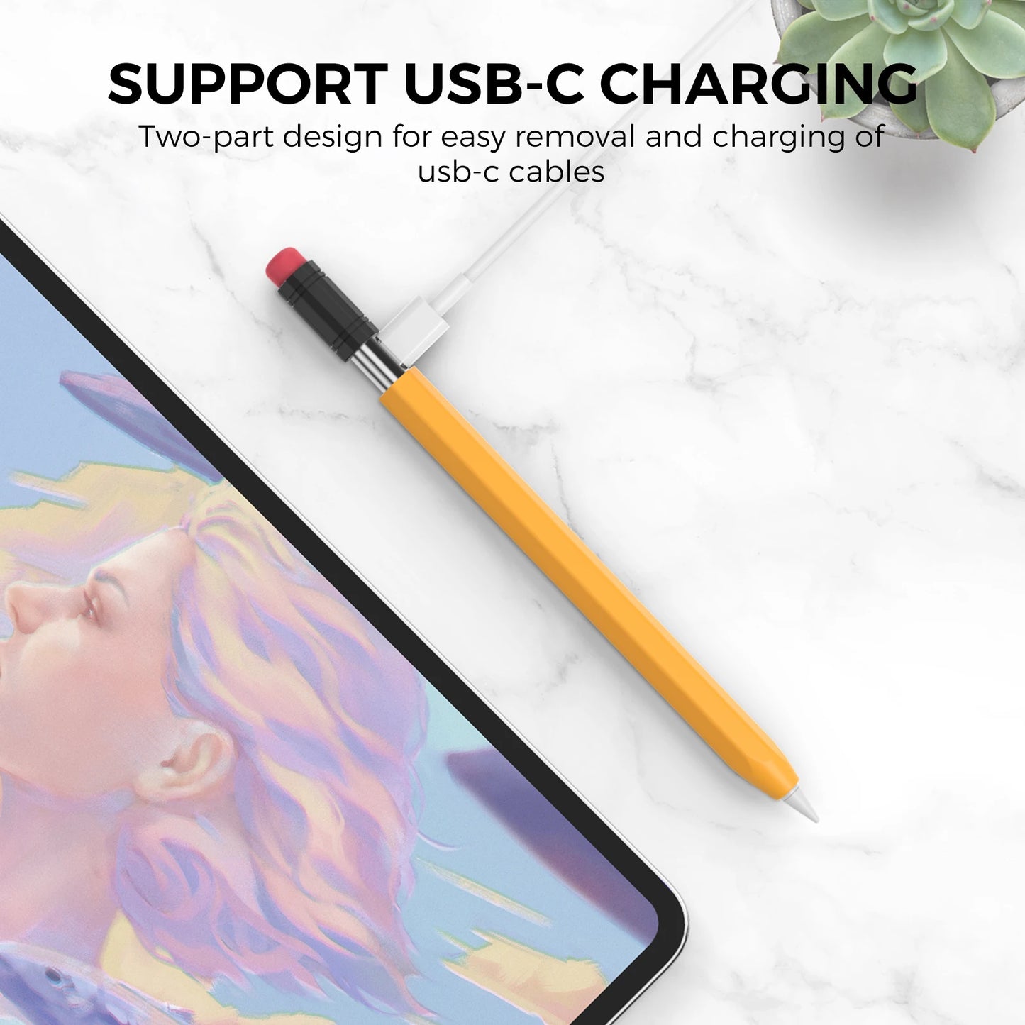 Silicone Protective Case for Apple Pencil 3 USB-C iPad Air/Pro Anti-Fall Cover