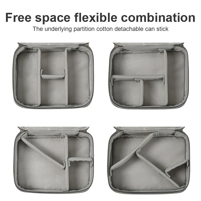 Waterproof Travel Cable Organizer Bag – USB Charger & Wire Storage Case