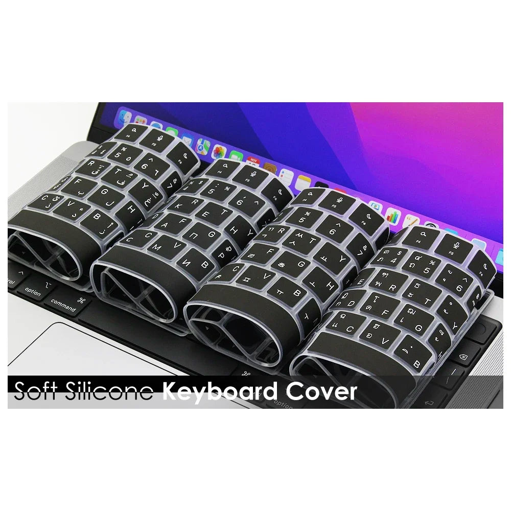 Keyboard Cover for MacBook Pro/Air 2022–2024 M1–M4 Chip 14–16 Inch