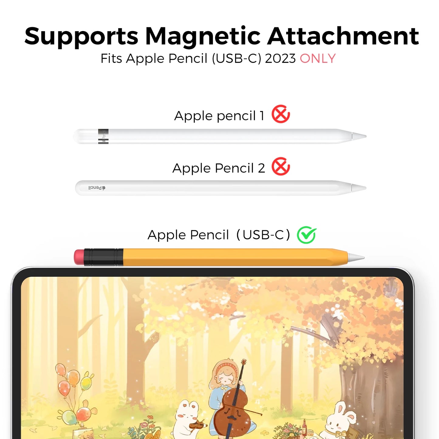 Silicone Protective Case for Apple Pencil 3 USB-C iPad Air/Pro Anti-Fall Cover