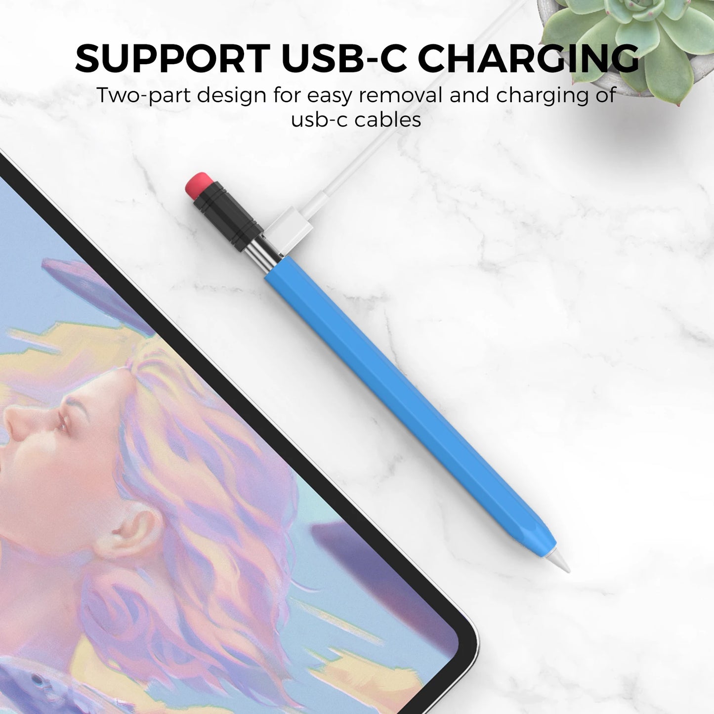 Silicone Protective Case for Apple Pencil 3 USB-C iPad Air/Pro Anti-Fall Cover