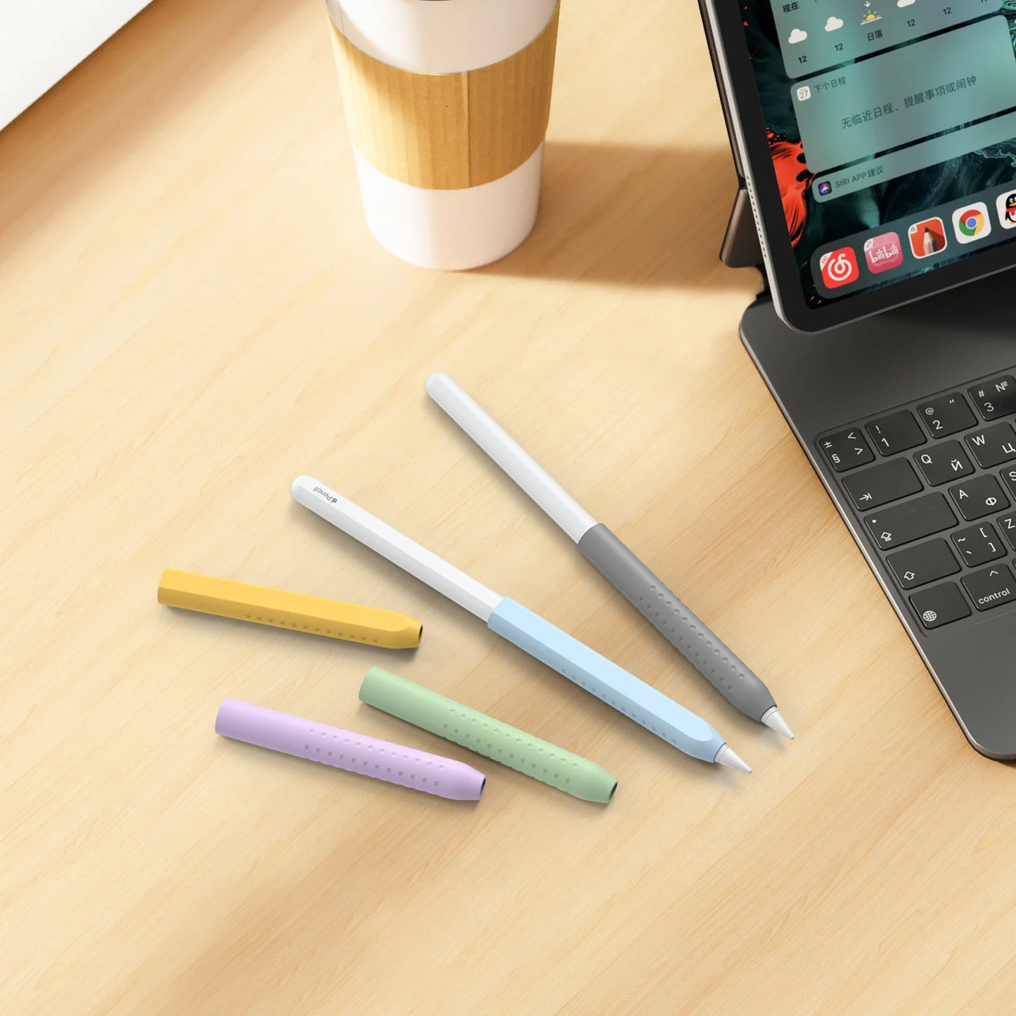Anti-Slip Stylus Cover for Apple Pencil 1/2/3/Pro USB-C Grip Holder Case