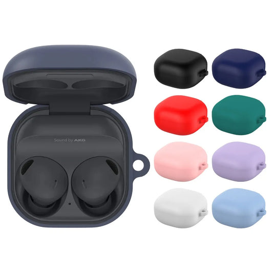 Shockproof Silicone Case with Hook for Galaxy Buds Live/2/Pro/FE